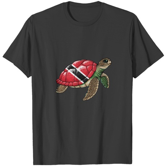 Discover Funny Trini Turtle Flag T-Shirts