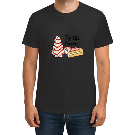 Discover Embroidered Christmas Tree Cake T-Shirt