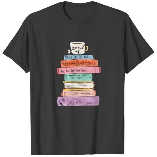 Discover Agatha Christie book stack T Shirts