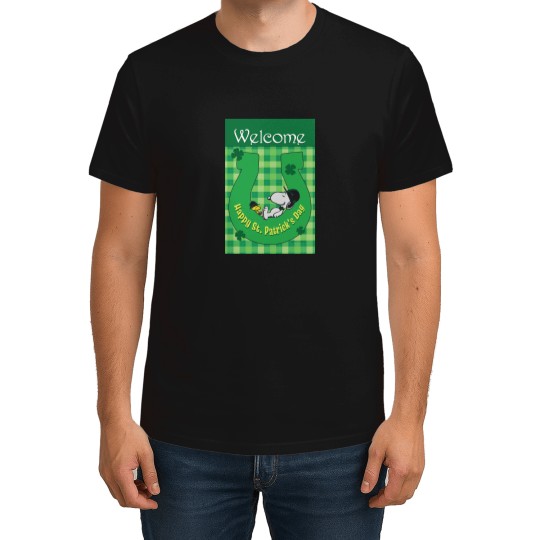Discover Snoopy Happy St Patrick's Day Garden Flag, Shamrock Flag, Lucky Flag T Shirts