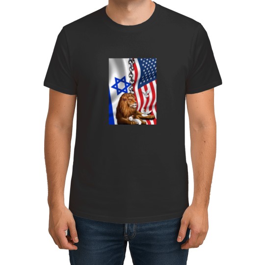 Discover American Israel Israeli Flag, Lion Of Judah American Israeli Flag T Shirts