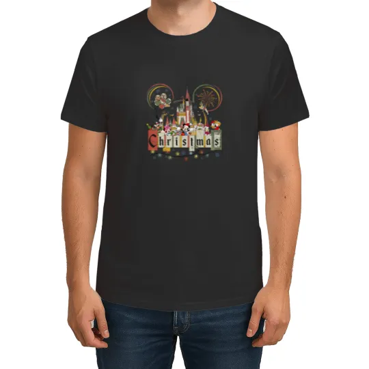 Discover Retro Disney Shirt, Disney Castle Christmas Shirt