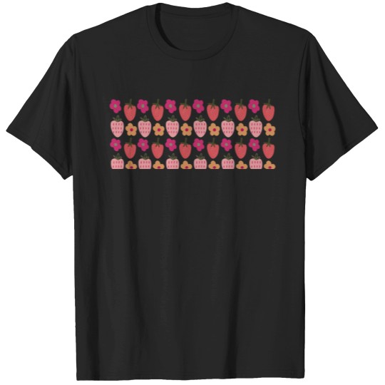Discover Flowers & Strawberries Pattern Mug T Shirts
