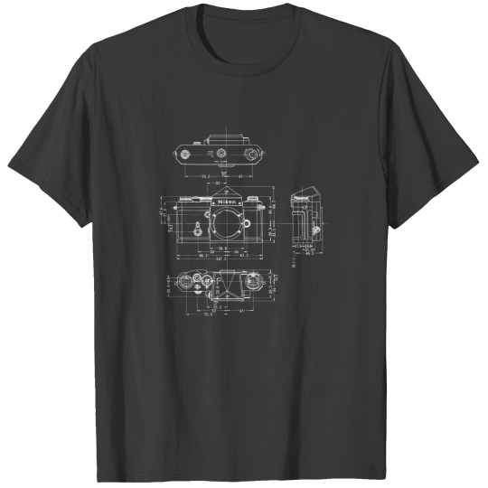 Discover Nikon F Blueprint Vintage Camera T-Shirts