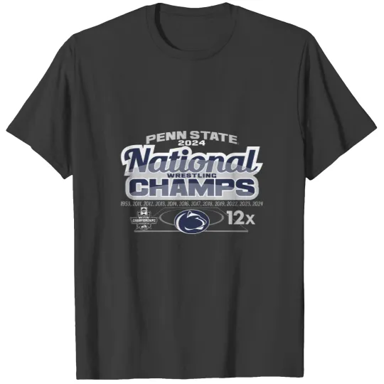 Discover Pénn State Nittany Lions National Champs Wrestling 2024 T Shirts