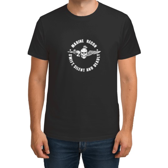Discover Marine recon swit silent and deadly T-shirt