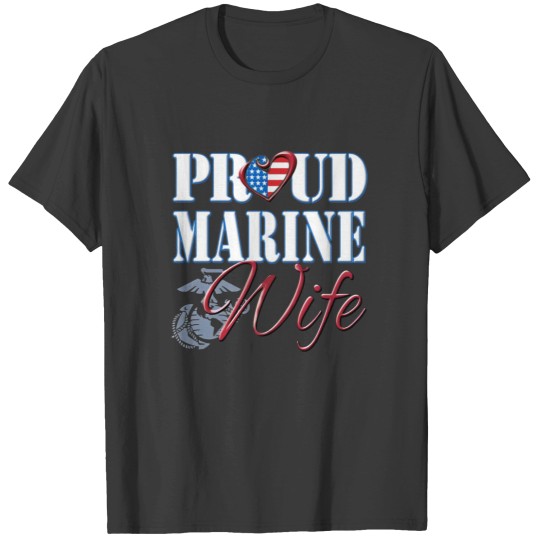 Discover Proud Marine Stepmom United States Of America Military T-Shirt