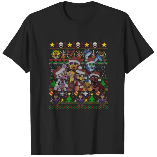 Discover FNAF Five Nights at Freddy's Christmas Ugly T Shirts