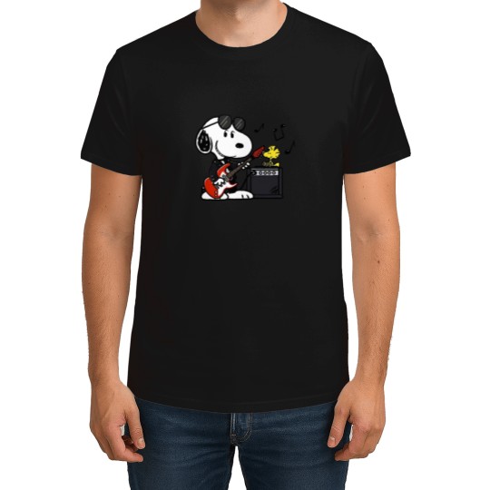 Discover Snoopy Cool guitar rock T-Shirts T-Shirts