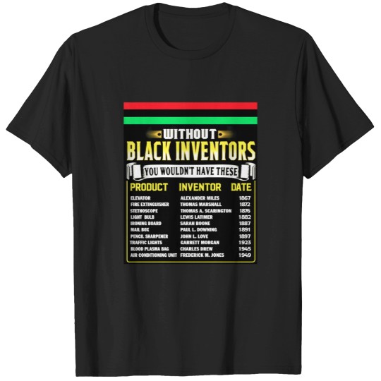Discover History Of Black Inventors Black History Month T-Shirt