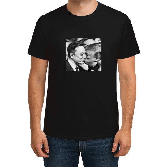 Discover Elon Musk and Donald Trump Kissing T-Shirt