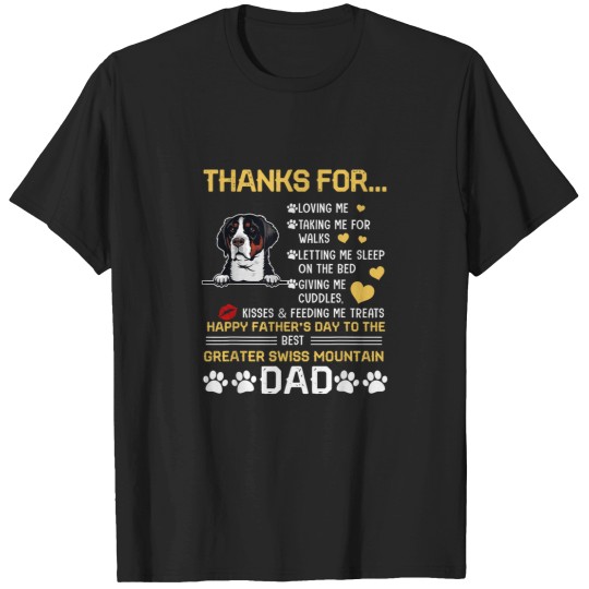 Discover Best Greater Swiss Mountain Dog Dad Lover Happy T-Shirts