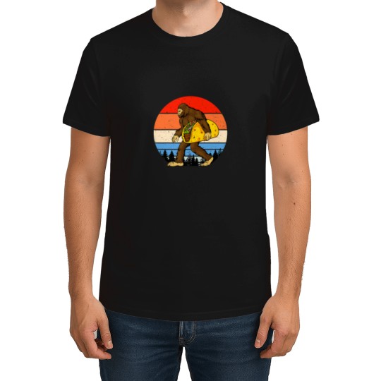 Discover Bigfoot Holding Tacos T-Shirts
