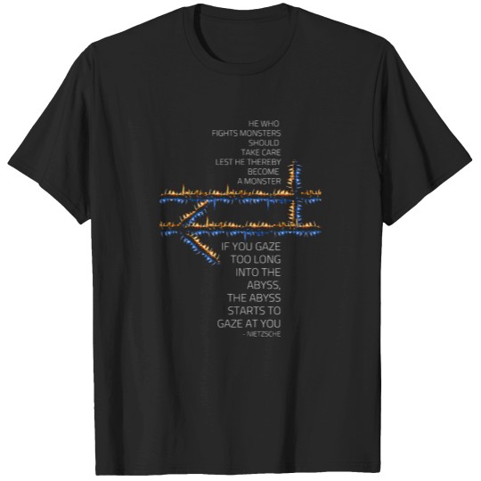 Discover He who fights with monsters Nietzsche Fantasy T-Shirts