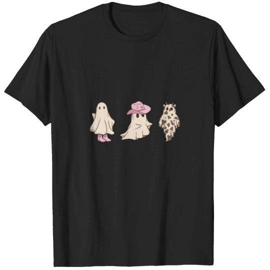 Discover Pink Cowgirl Ghosts Cute Halloween Design T-Shirts