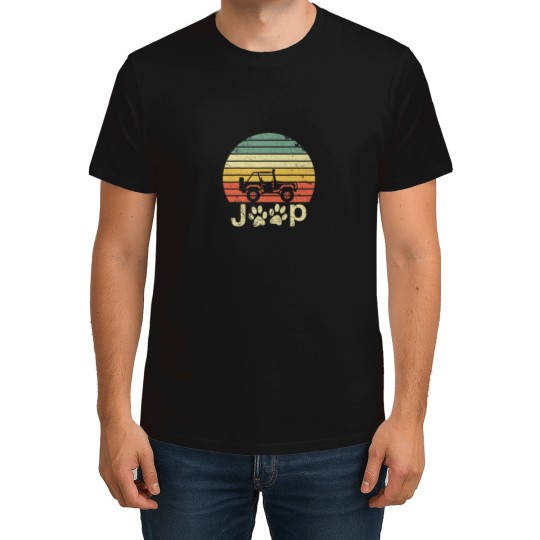 Discover Vintage Jeep Dog Paw Design T-Shirt