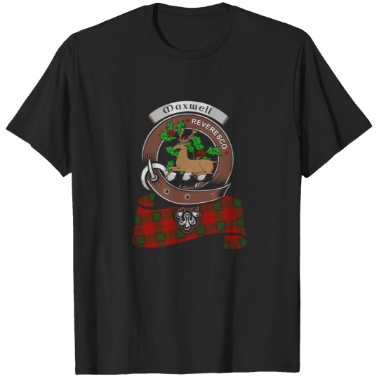 Discover Maxwell Scottish Clan Badge Tartan T-shirt