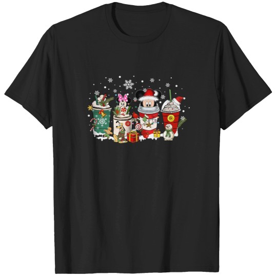 Discover Cute Animated Mouse Christmas Coffee T Shirts, Mouse Christmas T Shirts