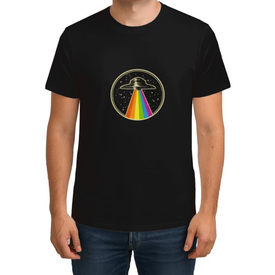 Discover Queer UFO Rainbow UFO Alien Abduction Queer LGBT Gay Pride T-Shirts