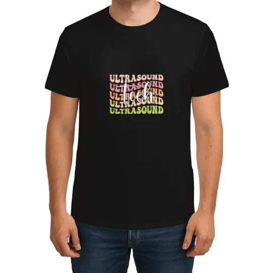Discover Ultrasound Tech Groovy Ultrasound Technology T-Shirts