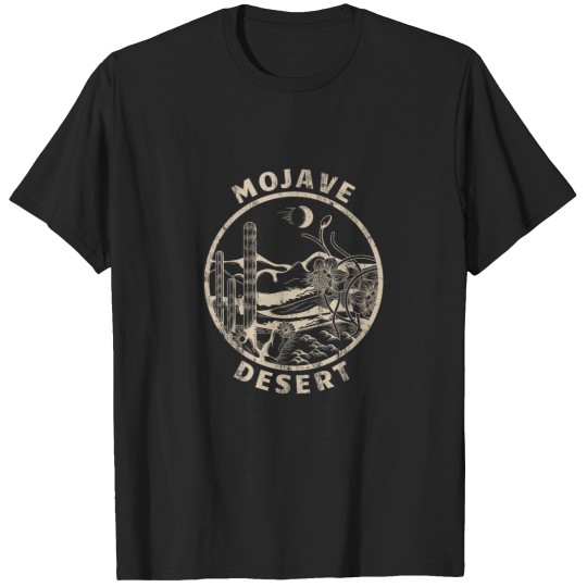 Discover Mojave Desert Linocut Distressed Desert T-Shirts