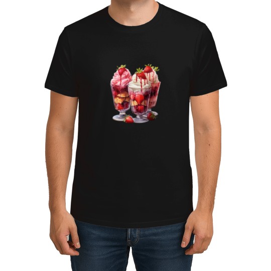 Discover Sweet Indulgence Strawberry Shortcake in Glasses T-Shirts
