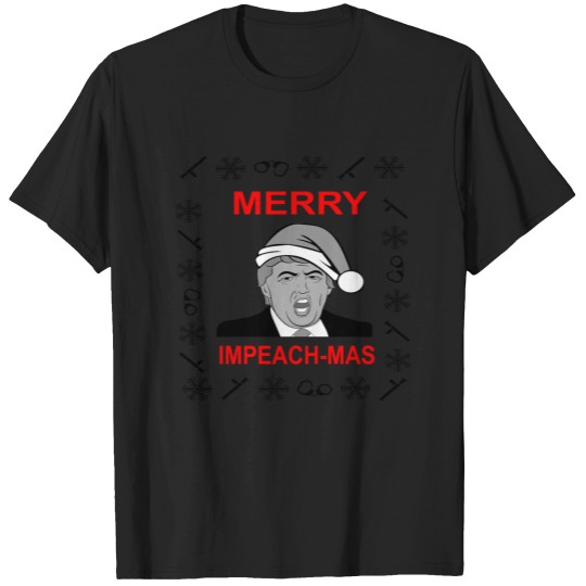 Discover FUNNY CHRISTMAS SWEATER MERRY IMPEACHMAS SWEATER Donald Trump Essential T-Shirts