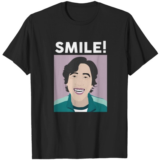 Discover Netlfix Squid Cosplay Seong Gi Hun Smile T-Shirts