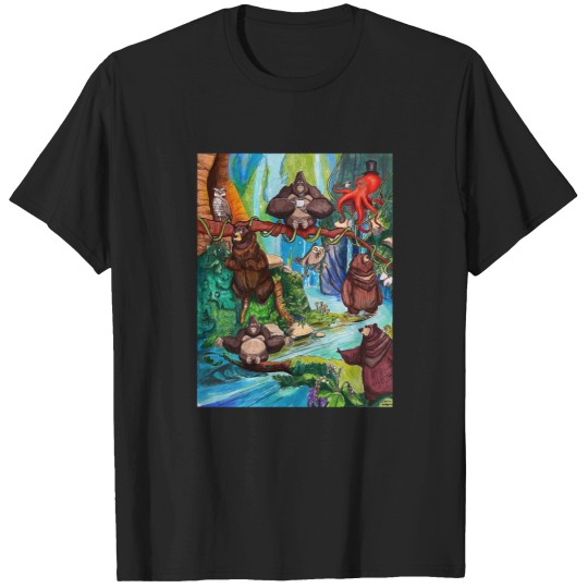 Discover Cartoon Animal Scene T-Shirts