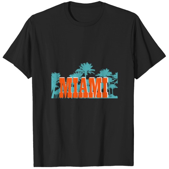 Discover MIAMI ORANGE Turquoisess PALM TREES T-Shirts