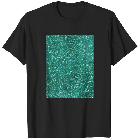 Discover Sparkly Mermaid Green Aqua Glitter Graphic T-Shirts