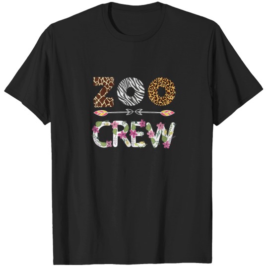 Discover Zoo Crew Animal Pattern Zoologist 6021 T-Shirts