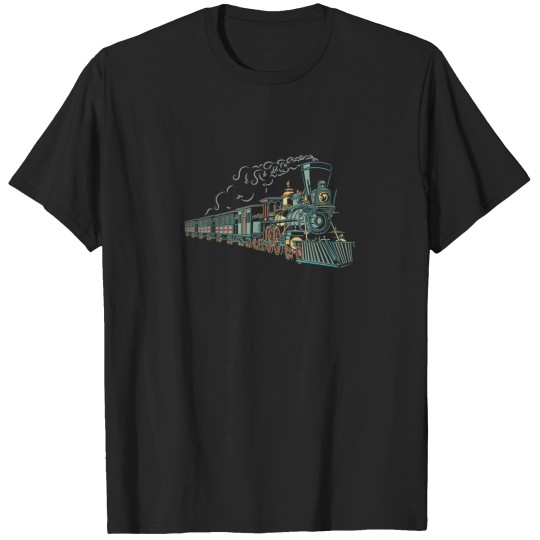 Discover Steam Locomotive Railroad Engine Railway Station T-Shirts
