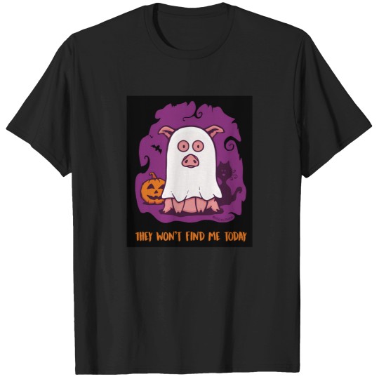 Discover Vegan Halloween - Ghost Pig 8233 T-Shirts