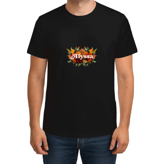 Discover Alyssa Bohemian Flower Name Collage T-Shirts