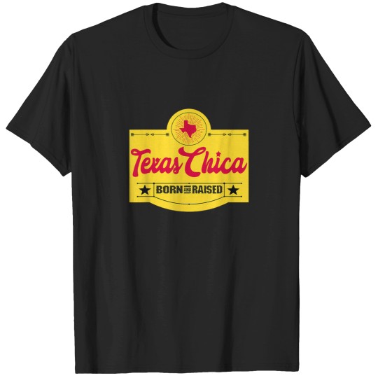 Discover Texas Chica Texas Born Raised Chick Womens Parod T-Shirts