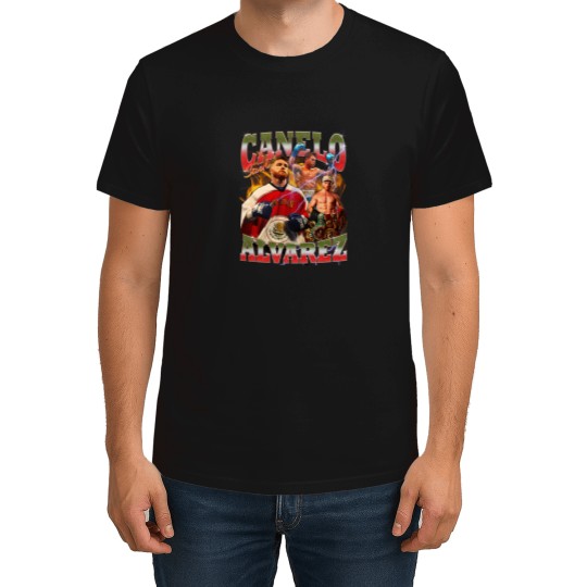 Discover Canelo Alvarez Mexican Color Text T-Shirt