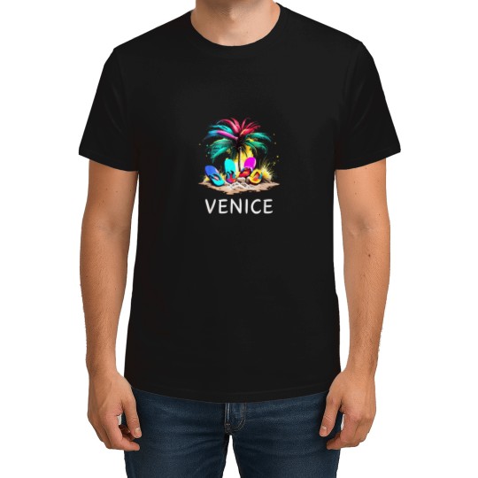 Discover Venice Florida Palm Tree Beach Flip Flops T-Shirts