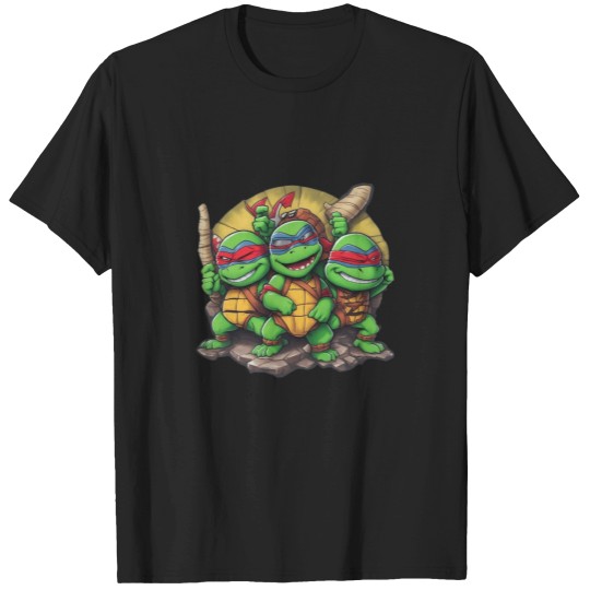 Discover A Happy Teenage Mutant Ninja Turtles Cartoon T-Shirts
