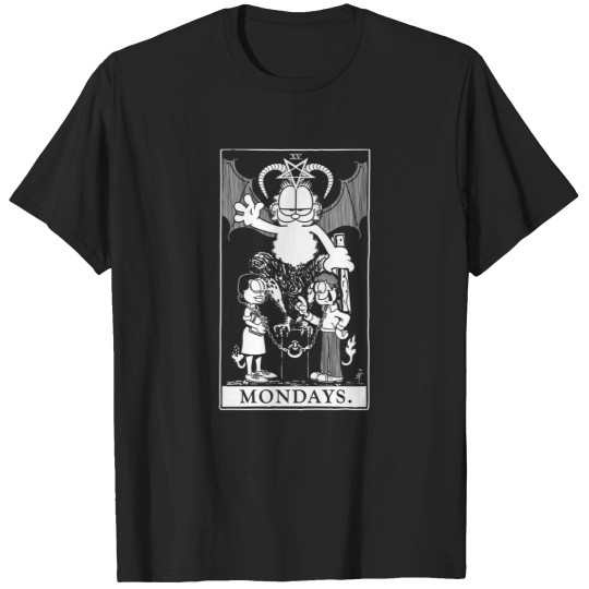 Discover Garfield Tarot Mondays White Ink T-Shirts