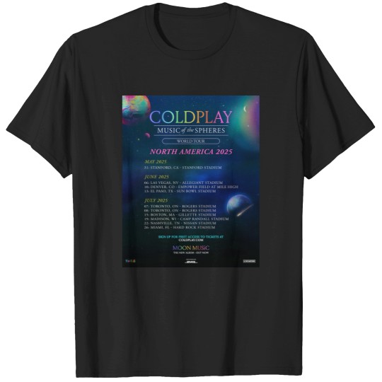 Discover Music of the Spheres Tour, Concert 2025, Coldplay Concert T-Shirts