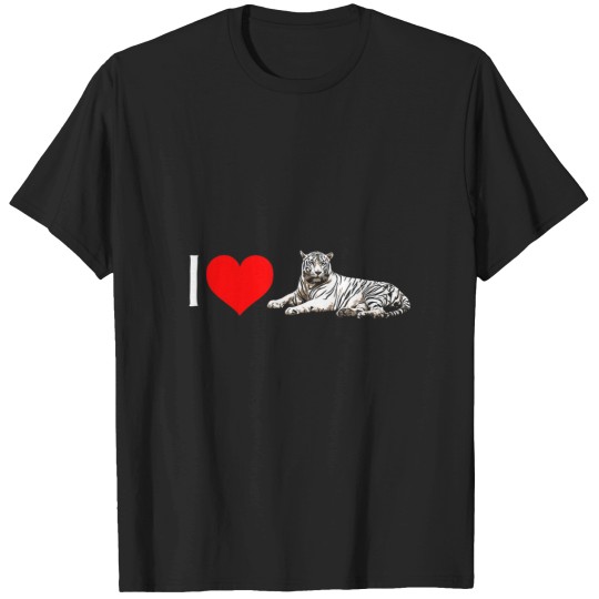 Discover I Heart White Tigers! Minimalist Vintage Wildlife [logo] T-Shirts