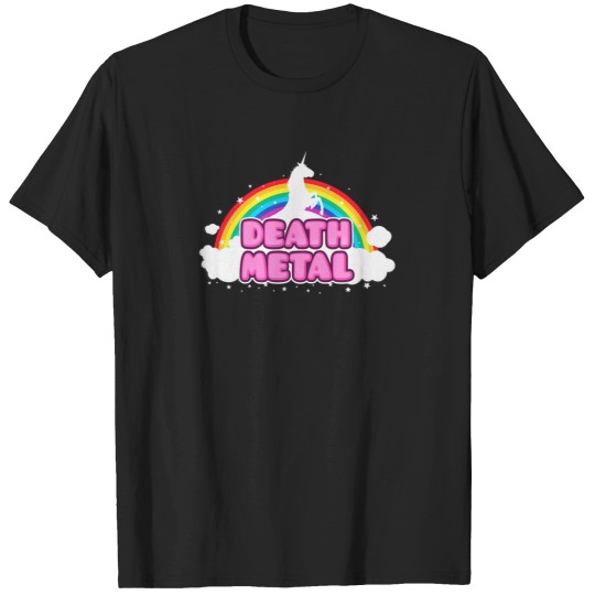 Discover Death Metal Funny Unicorn  Rainbow Mosh Parody Design 1 T-Shirts