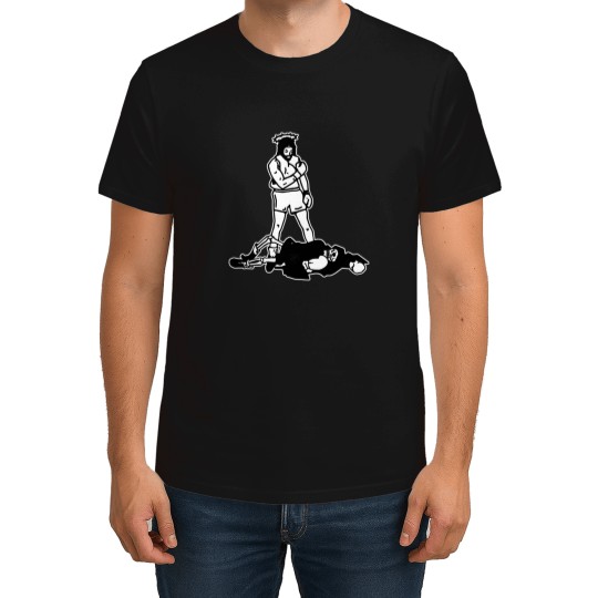 Discover Jesus Knockout Grim Reaper X Jesus Conquers Death Boxing christian T-Shirts