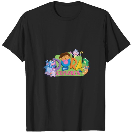 Discover Dora The Explorer Classic Logo With Boots And Swiper T-Shirts