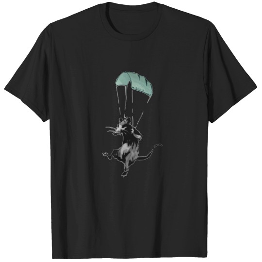 Discover rat parachuting with facemark T-Shirts