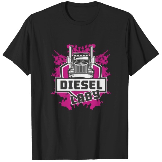 Discover Diesel Lady Truck Lorry Women Motor Shirt Gift T-Shirts