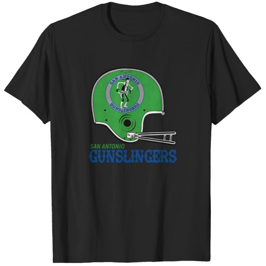 Discover San Antonio Gunslingers Football Helmet T-Shirts