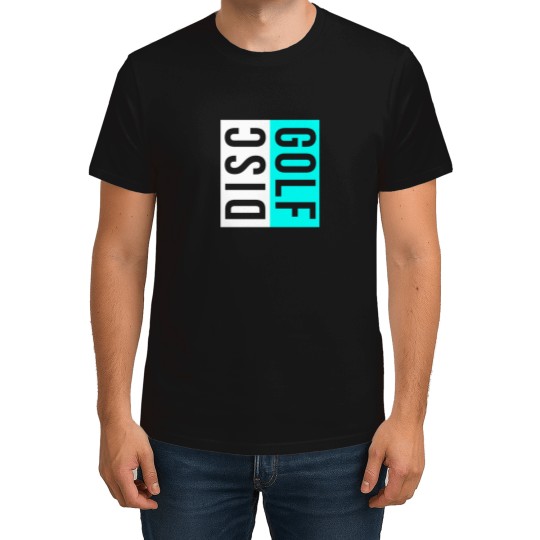 Discover Disc Golf White And Blue Modern Minimalist T-Shirts