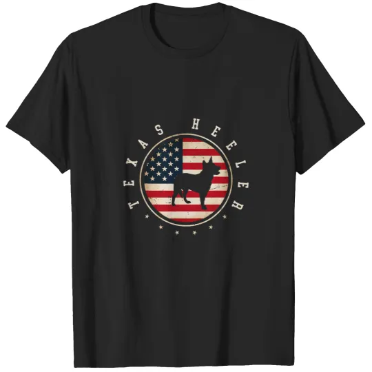 Discover Texas Heeler USA Flag 4th July Dog Mom Dad T-Shirts